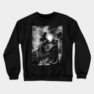 Fire and Magic in greyscale Crewneck Sweatshirt